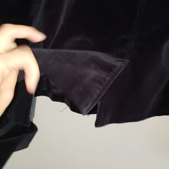 Theory women's Velvet Military Style Jacket black size 12 - Picture 8 of 13